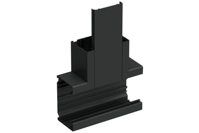 T-piece al 120/72 Black RAL9017