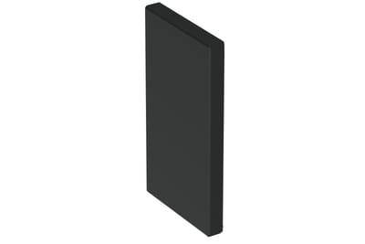 End piece 130/72 Black RAL9017