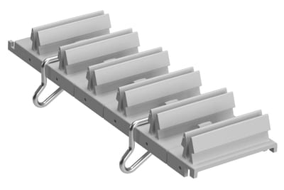 Vent ribbeholder with clips
