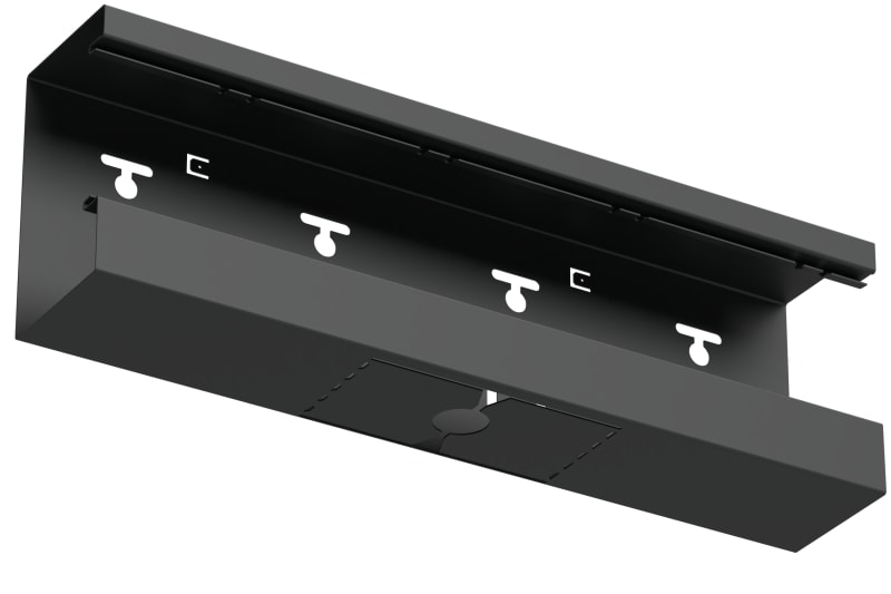 T-piece down 130/72 Black RAL9017 (STA550102)