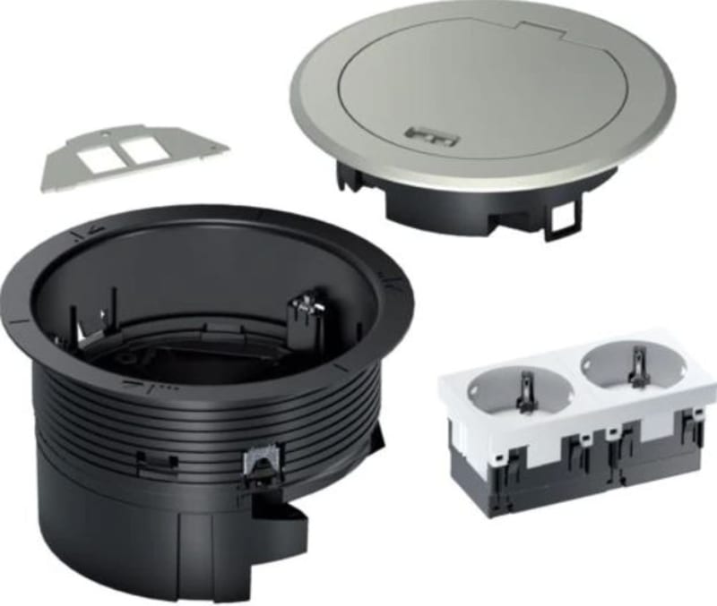 BSR Floor Box Round WITH Metal Klapp Cover (BSR02D01)