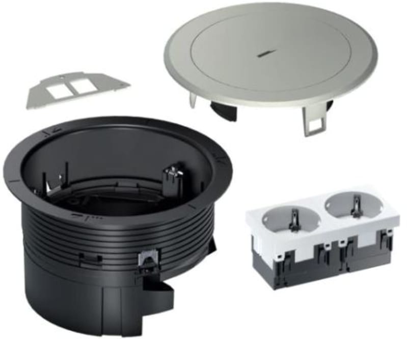 BSR Floor Box Round WITH Tubus Metal Cover (BSR02D02)