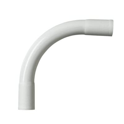 ABB Halogen free (HF) conduit bend comes with locking glue and is used when the conduit is difficult to bend. the bend is 90°. 750N JMKL32HF