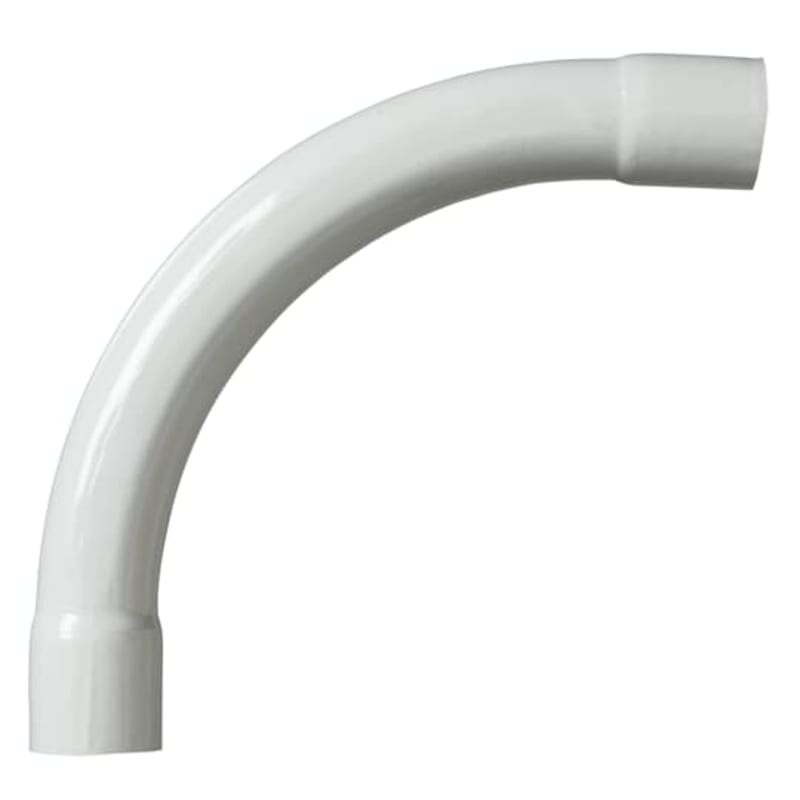 ABB Halogen free (HF) conduit bend comes with locking glue and is used when the conduit is difficult to bend. the bend is 90°. 750N JMKL50HF