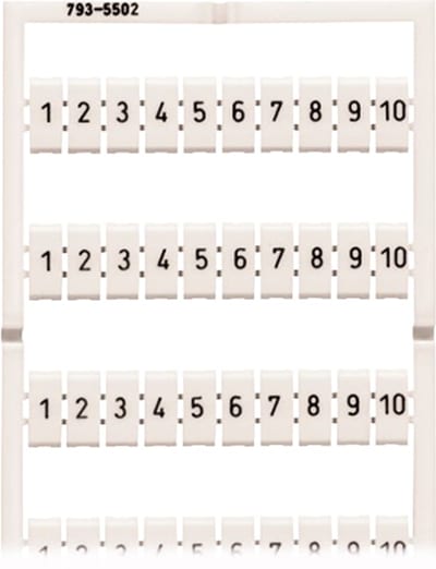 WMB marking card, 11 ... 20 (10X), stretchable 5 - 5.2 mm