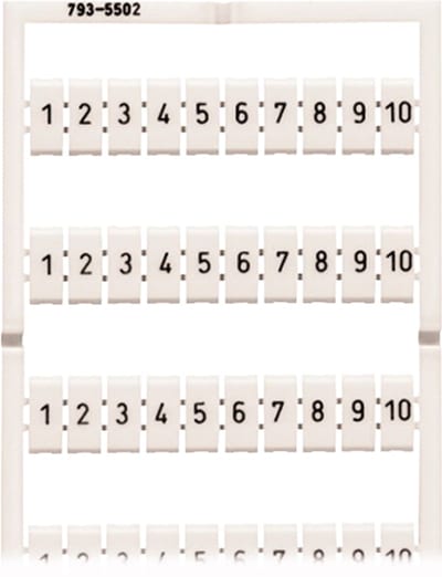 WMB marking card, 31 ... 40 (10X), stretchable 5 - 5.2 mm