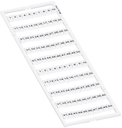 WMB marking card, 61 ... 70 (10X), stretchable 5 - 5.2 mm