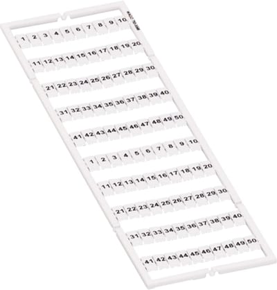WMB marking card, 1 ... 50 (2X), stretchable 5 - 5.2 mm