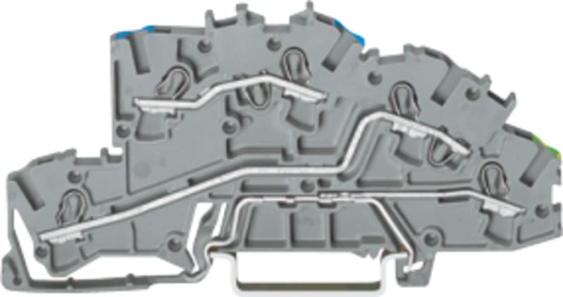 WAGO TOPJOB S Three-Level Installation Terminal Block N/L/PE, 2.5 mm², Grey (2003-7646)