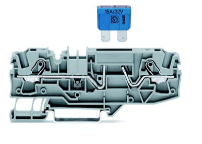 2-Conductor fuse terminal block, 6 mm²