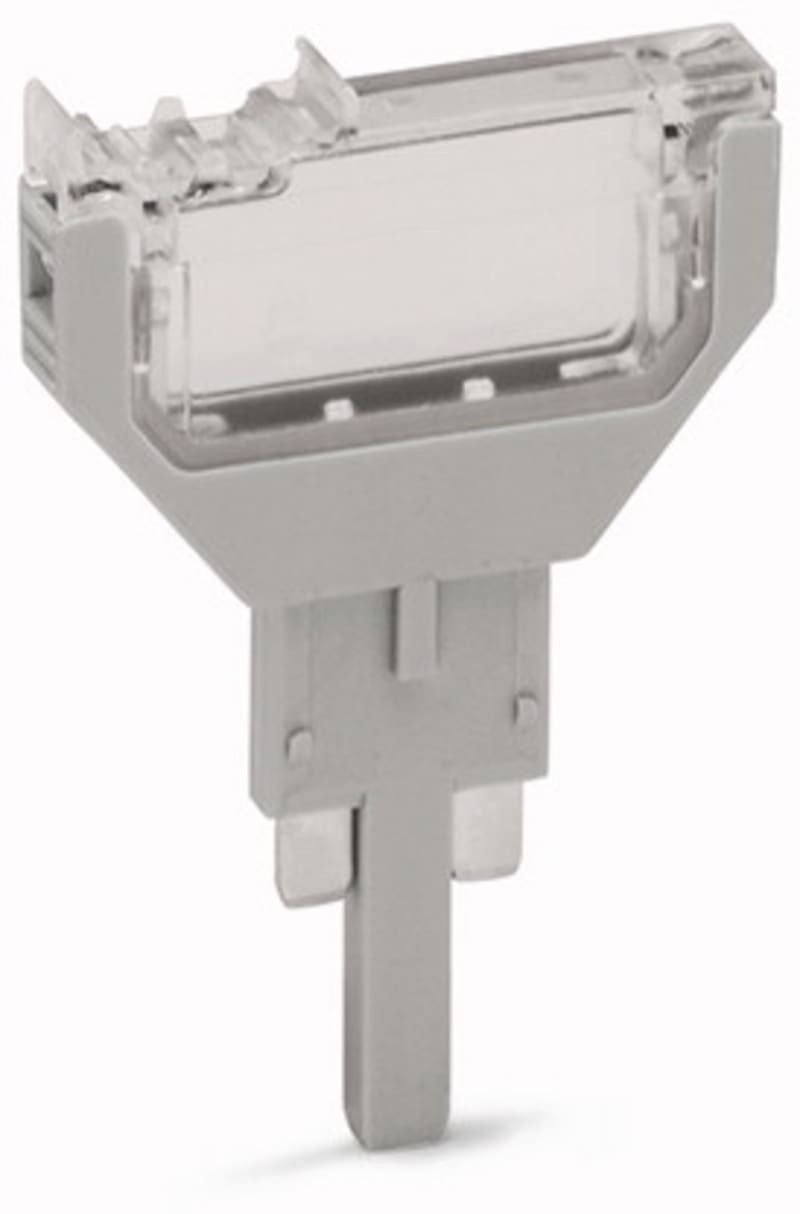 Empty component plug housing; 5.2 mm wide; 2-Pole; Type 1; gray (2002-800)