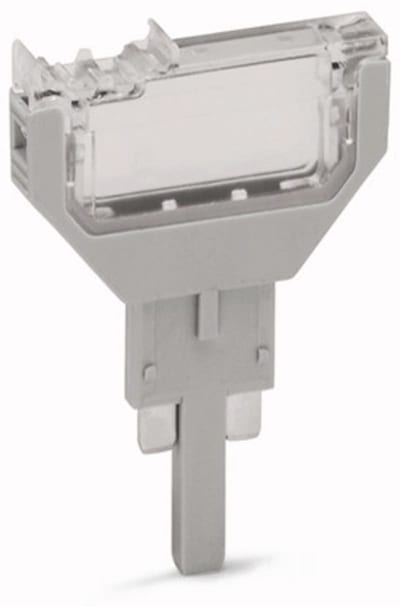 Empty component plug housing; 5.2 mm wide; 2-Pole; Type 1; gray