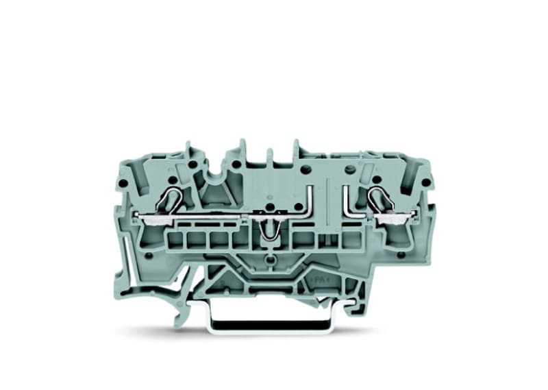 WAGO TOPJOB S 2-Conductor Carrier Terminal Block 2.5 mm² for DIN Rail 35x15 and 35x7.5, Grey (2002-1661)