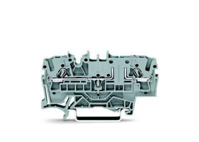 WAGO TOPJOB S 2-Conductor Carrier Terminal Block 2.5 mm² for DIN Rail 35x15 and 35x7.5, Grey