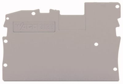 End and intermediate plate; 1 mm thick; gray (2022-1291)