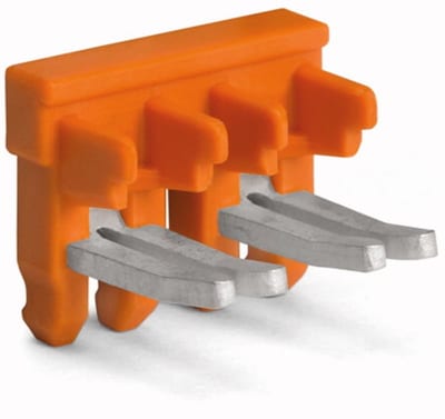 WAGO 2007-8442 Adjacent Jumper for Switching Lever, 2-Way, Insulated, Orange