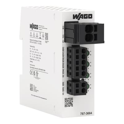 Electronic circuit breaker; 4-Channel; 24 VDC input voltage; adjustable 1 … 10 A; Signal contact