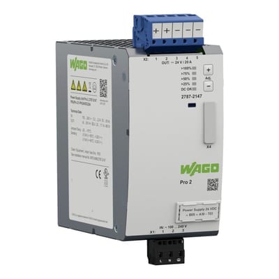WAGO Pro 2 Single-Phase Power Supply 24 VDC 20 A