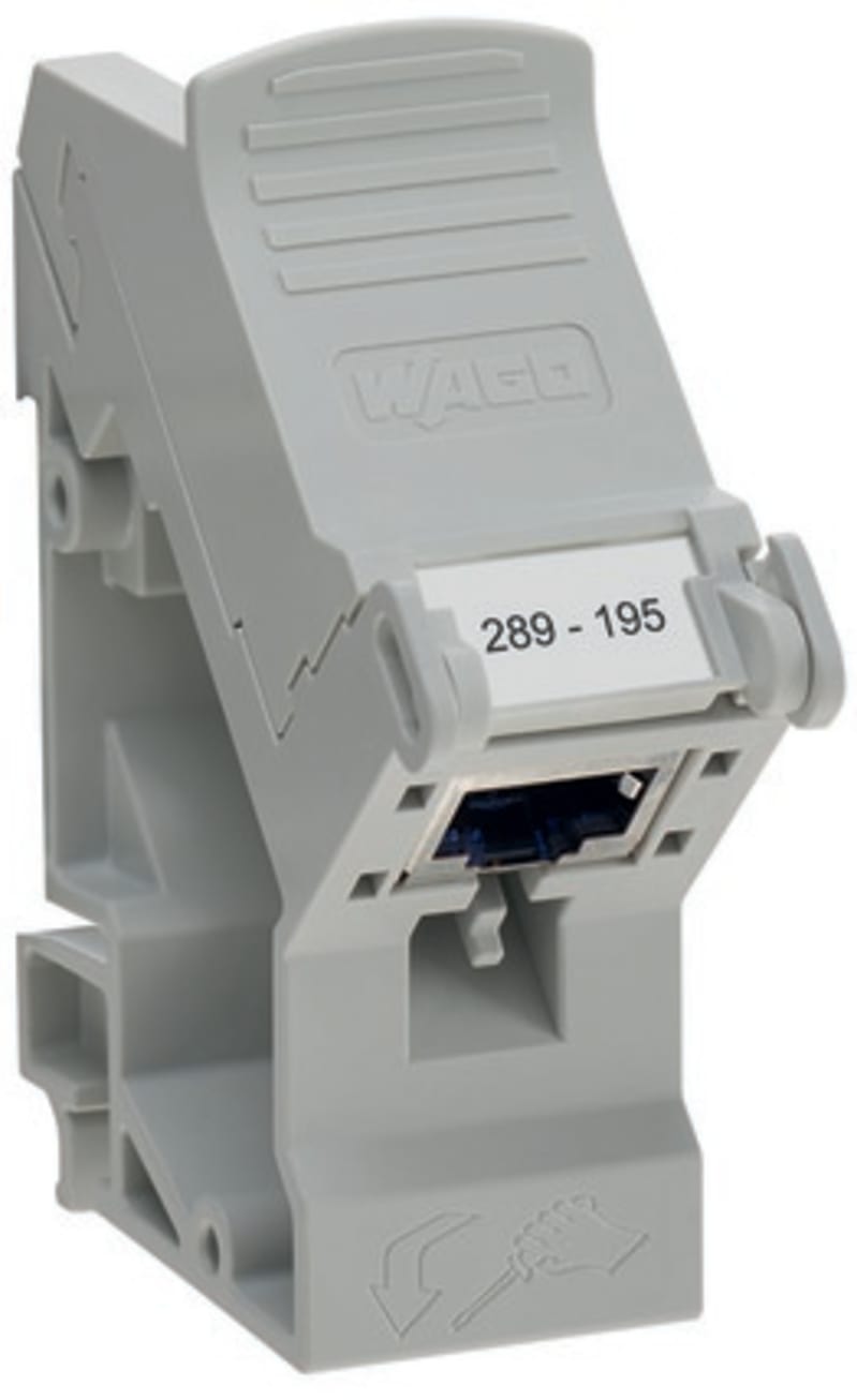 Interface module; RJ-45; IDC technology; Cat. 6; in mounting carrier; with shield connection (289-195)