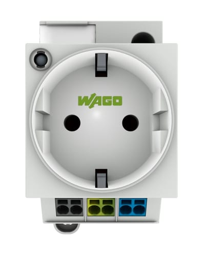 Switchgear cabinet outlet, for plug, type F, CEE 7/4 (Schuko) (709-581)