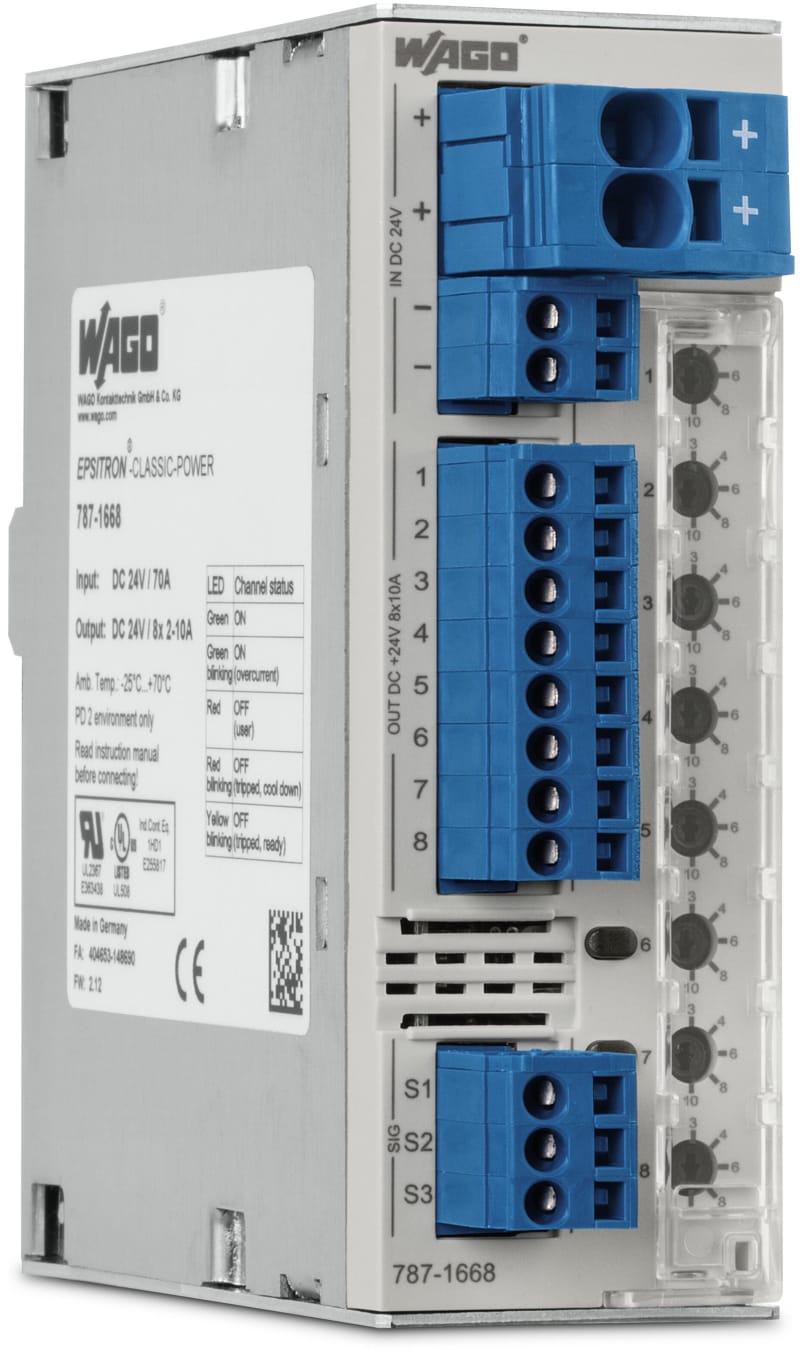 electronic fuse, 8-Channels, 0,5-6A (787-1668/106-054)