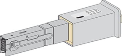 End feed 40A PURE WHITE +bus white