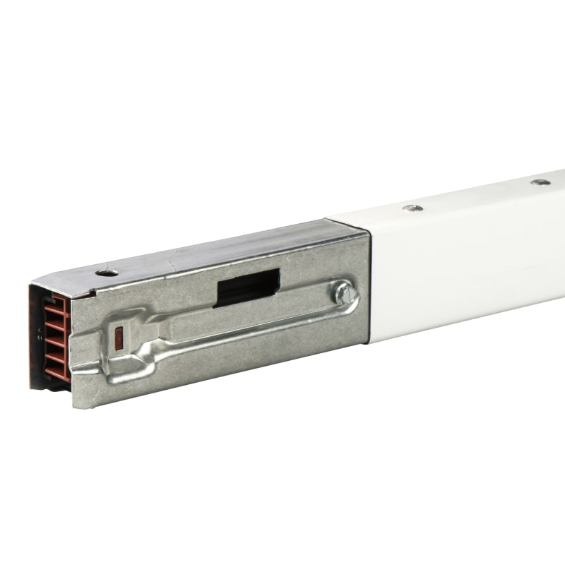Schneider Electric Straight length, Canalis KBA, 40 A, 1 circuit 3L+N+PE, remote control circuit, 3 tap-off units, 2 m, white KBA40ED4203TW