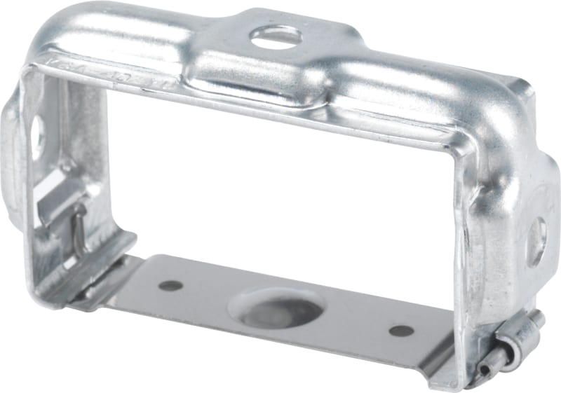 Schneider Electric universal fixing bracket, Canalis KBA, 25 A and 40 A, suspended on threaded rod or lateral, galvanized version KBA40ZFU