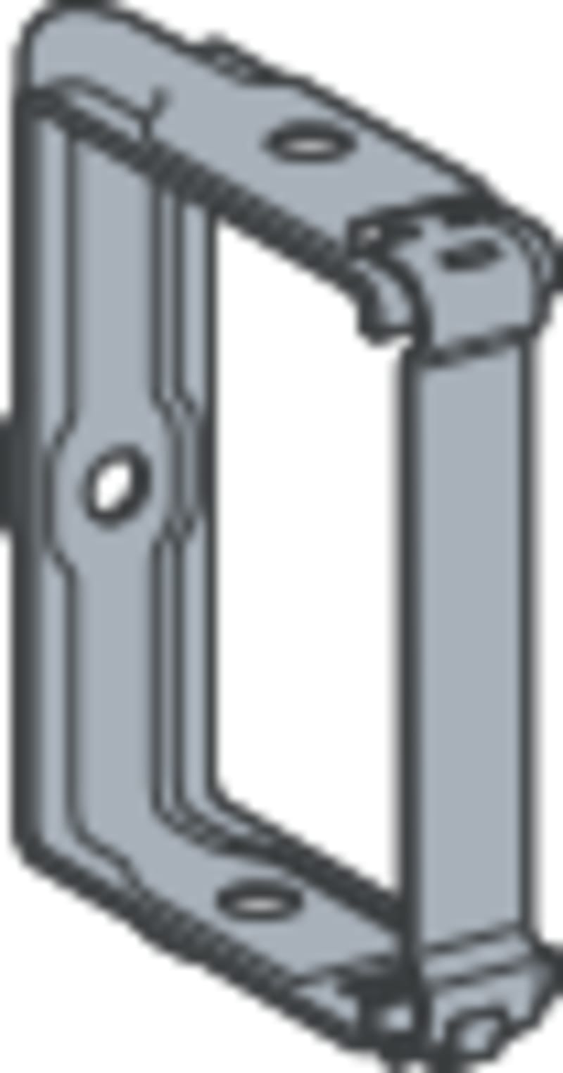 Schneider Electric Double universal fixing bracket, Canalis KBA, 25/40A, suspended on threaded rod or lateral, galvanized version KBA40ZFU2W
