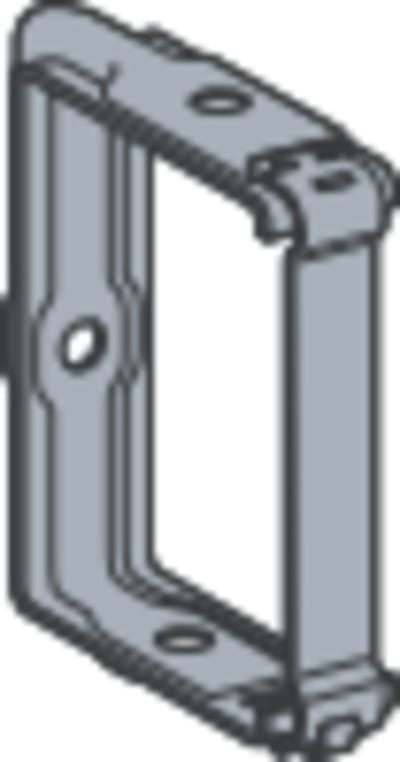 Schneider Electric Double universal fixing bracket, Canalis KBA, 25/40A, suspended on threaded rod or lateral, galvanized version KBA40ZFU2W