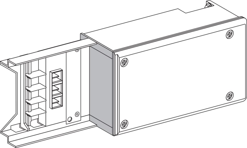 End feed 40-63A LH/PURE WHITE (KNA63AB4)