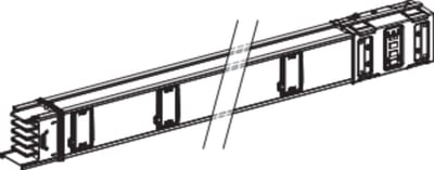 RAIL 1000A 3M 6 Outlet