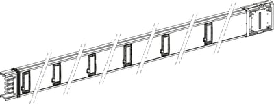 Schneider Electric Horizontal distribution length, Canalis KSA160, aluminium, 160A, fixed length 3M, 12 outlets, 3L+N+PE, white RAL9001 KSA160ED43012