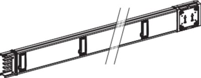Schneider Electric Horizontal distribution length, Canalis KSA250, aluminium, 100/160/250A, fixed length 1.5M, 6 outlets, 3L+N+PE, RAL9001 KSA250ED4156