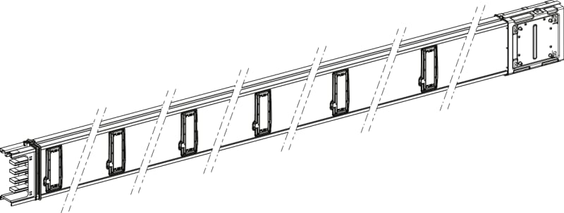 RAIL 250A 3M 12 Outlet (KSA250ED43012)