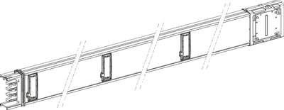 Schneider Electric Horizontal distribution length, Canalis KSA400, aluminium, 400A, fixed length 3M, 6 outlets, 3L+N+PE, white RAL9001 KSA400ED4306