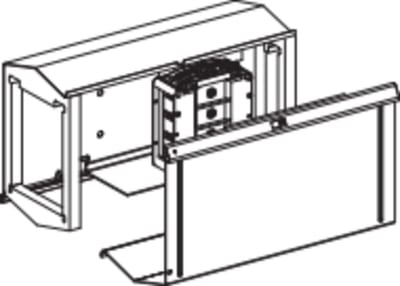 Schneider Electric Jointing unit adapter, Canalis KSA, aluminium, 3L+N+PE, adapter from former KSA 400A to current KSA 500A/1000A offer KSA500FR425