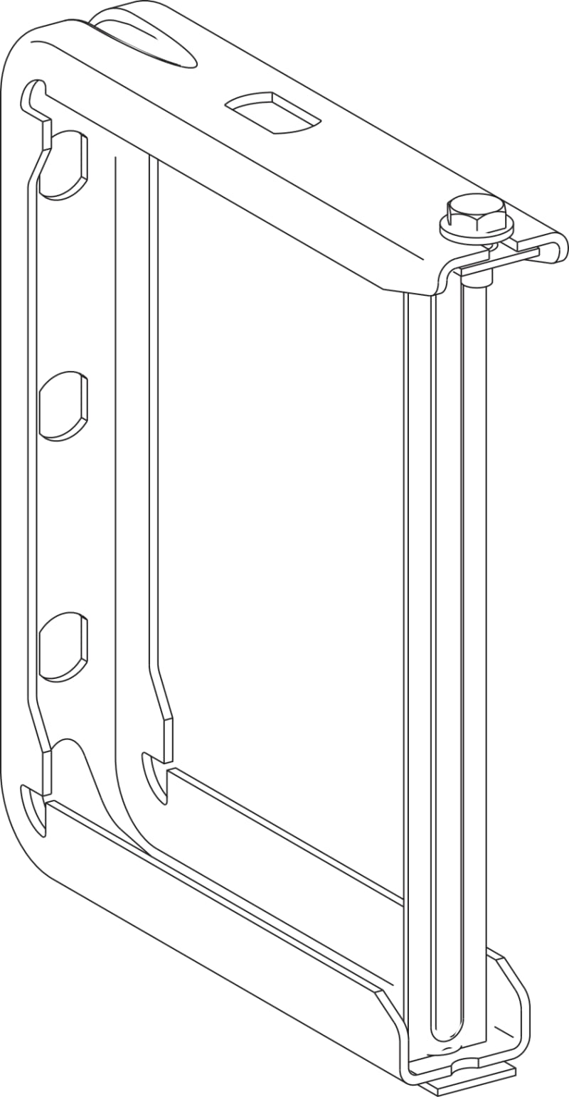 Schneider Electric Universal fixing brackets, Canalis KS 500A to 1000A, wall or suspended on threaded rod KSB1000ZF1