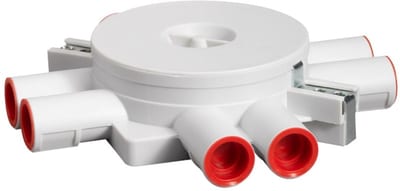 Schneider Electric Ceiling Junction Box TB32 32 mm, 8 x 16 mm Inlets with Mounting Screws