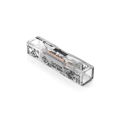PUSH WIRE® Inline Splicing Connector, for solid and stranded conductors, max. 4 mm², 2-Conductor