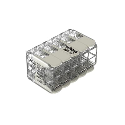 Splicing connector with levers, for all conductor types, max. 4 mm², 10-Conductor