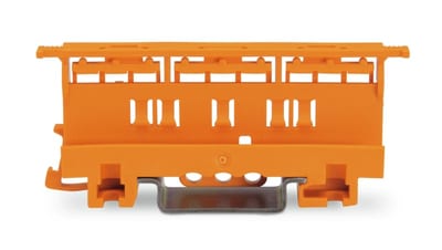 Mounting carrier; 221 Series - 4 mm²; for DIN-35 rail mounting/screw mounting; orange