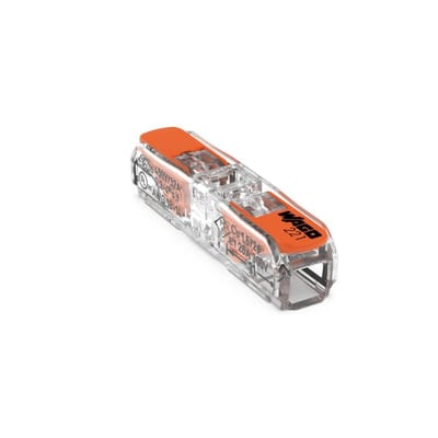 Inline splicing connector with levers, for all conductor types, max. 4 mm², 2-Conductor (221-2411)