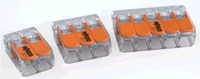 Splicing connector with levers, for all conductor types, max. 6 mm², 5-Conductor (221-615)