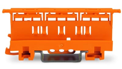 Mounting carrier; 221 Series - 6 mm²; for DIN-35 rail mounting/screw mounting; orange