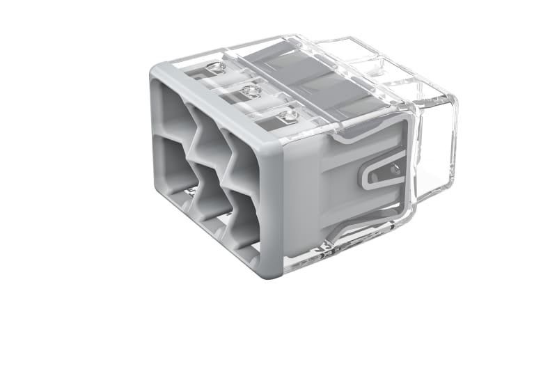 PUSH WIRE® splicing connector, for solid and stranded conductors, max. 4 mm², 6-Conductor (2773-406)