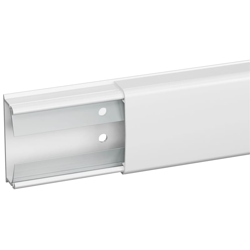 Schneider Electric OptiLine - minitrunking - 18 x 45 mm - PVC - cable retain function - polar white ISM14530P