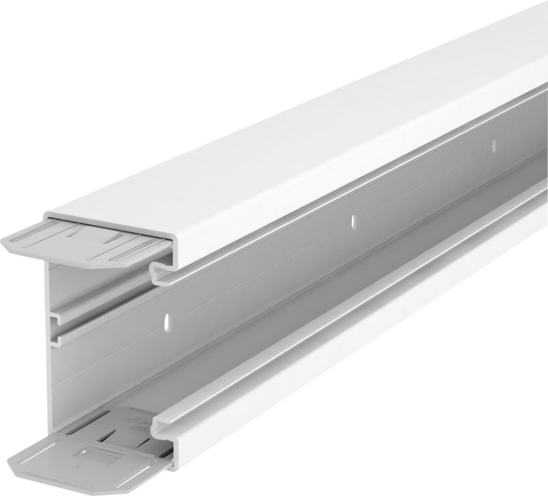 Wall Trunking GKH 130x70 mm, 2 m, PC/ABS, Polar White, Halogen-Free (6114200)