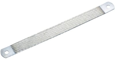 nVent ERIFLEX 556740 MBJ Grounding and Bonding Braid, Tinned Copper, 180 A Ampacity, 59.2 kcmil, 7.874", 0.413" Hole