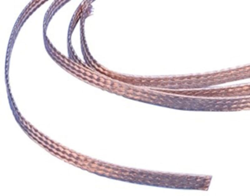 nVent ERIFLEX FRCB1516 Flat Braid in Coil, Bare Copper, 31.57 kcmil, 82'